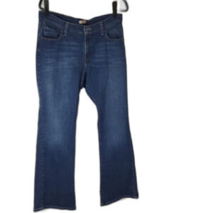 Levi's Blue Flare Wide Leg Jeans with Classic Style - Size 14